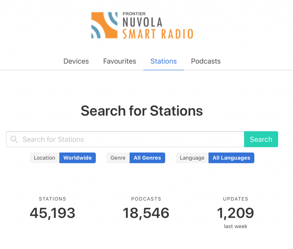 It’s available The all new Frontier Smart radio & podcast Portal airable