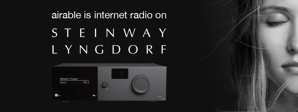 airable radio on Steinway Lyngdorf systems